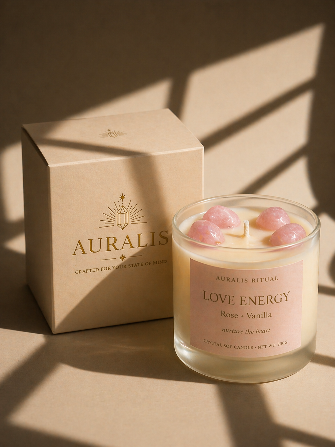 Love Energy — Rose Quartz Candle