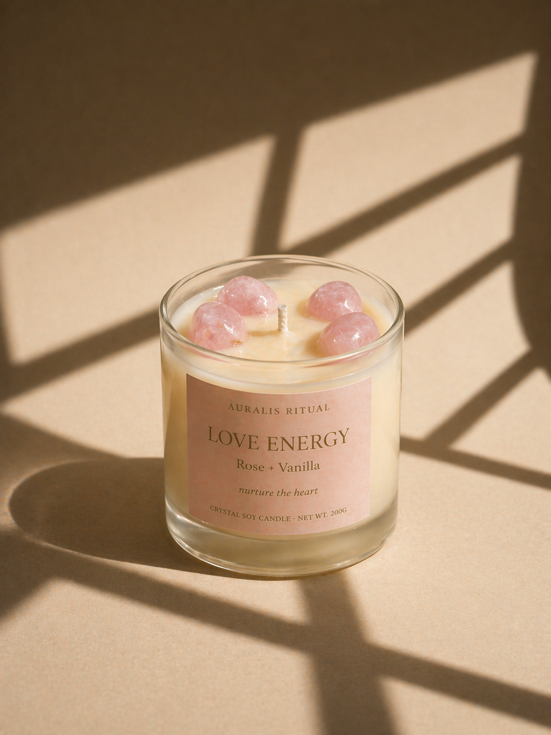 Love Energy — Rose Quartz Candle